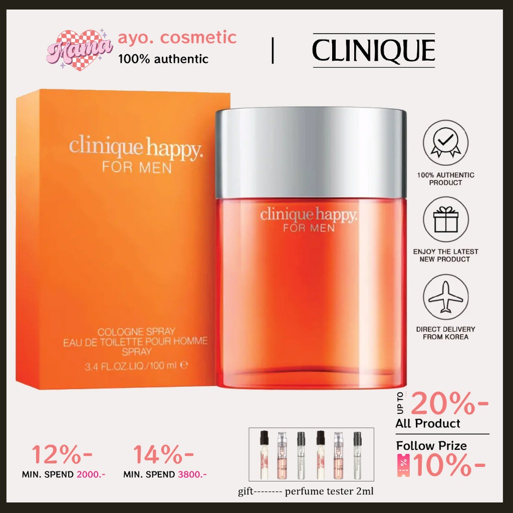 ส่งไว✈️24ชม Clinique Happy For Men Woman Eau de Parfum Eau de Toilette EDP EDT 100ml