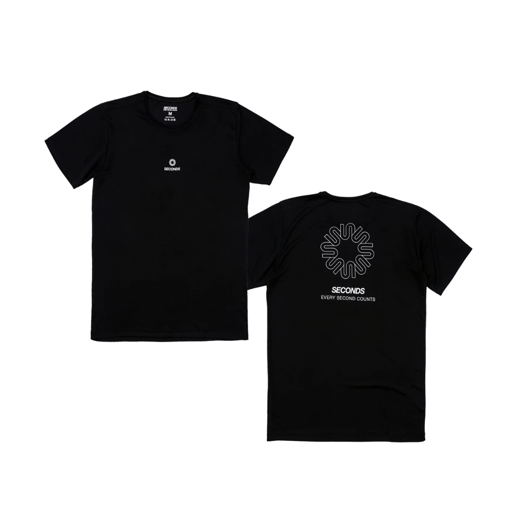 SECONDS UltraLite Run Tee เสื้อวิ่งน้ำหนักเบา ระบายอากาศ โลโก้สะท้อนแสง Unisex