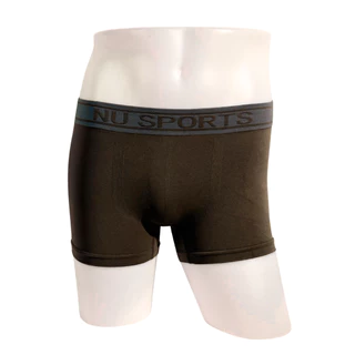 NU SPORTS (นู สปอร์ต) NU BS001 กางเกงชั้นในชายตราไก่ ทรง BOXER ผ้า"SPANDEX" ไร้รอยต่อ ไร้ตะเข็บ ผ้ายืดหยุ่นพิเศษ