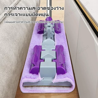 ไม้ถูพื้น ไม้ม็อบ ผ้าไมโครไฟเบอร์ อุปกรณ์ทำความสะอาดพื้น ใช้งานง่าย แข็งแรงทนทาน หมุนได้ 360 องศา