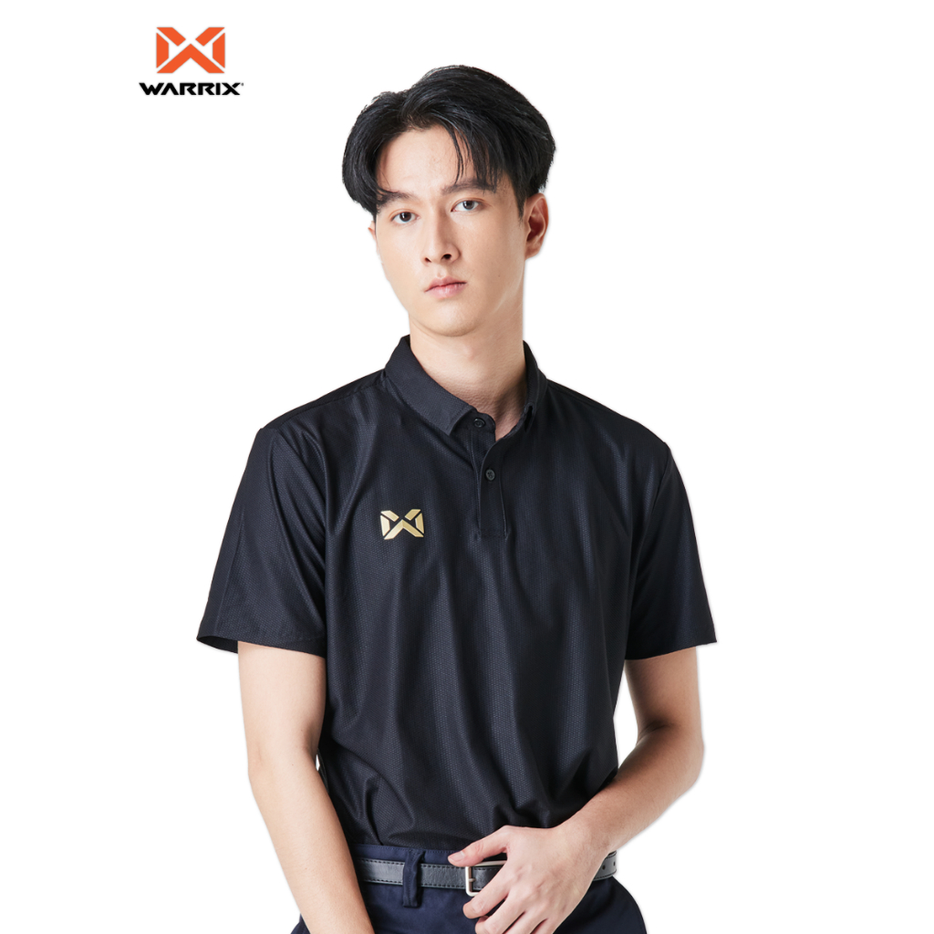 WARRIX Premium Poloเสื้อโปโล สีดำ 214/32