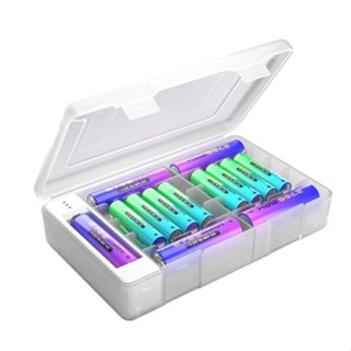 CODกล่องแบตเตอรี่ AA/AAA กล่องเคลือบสีขาว พร้อมฟังก์ชันตรวจส…