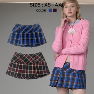 Bemingskirt054 (XS-4XL)-Harrow skirts กระโปรงลายสก็อตที่มาพร…