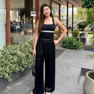 Charrr.bkk - Kelly Satin pants กางเกงขายาวผ้าซาตินทรงขากระบอก