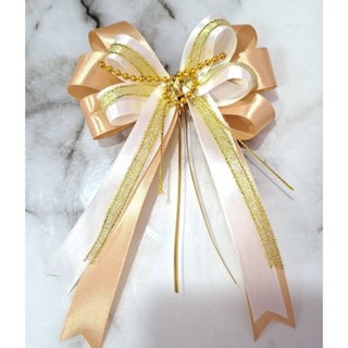 โบว์สำเร็จรูป💥สีทอง📌สินค้าพร้อมส่ง📌ใช้ติดกล่องของขวัญกระเช้า…