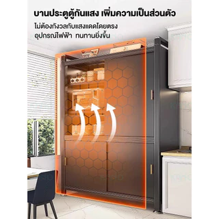 KANO ตู้กับข้าว 5/6ชั้น มีล้อ ตู้เก็บของ ดีไซน์กันฝุ่น ประตูบานเลื่อน การออกแบบบอร์ดรู เก็บของได้ ช่วยประหยัดพื้นที