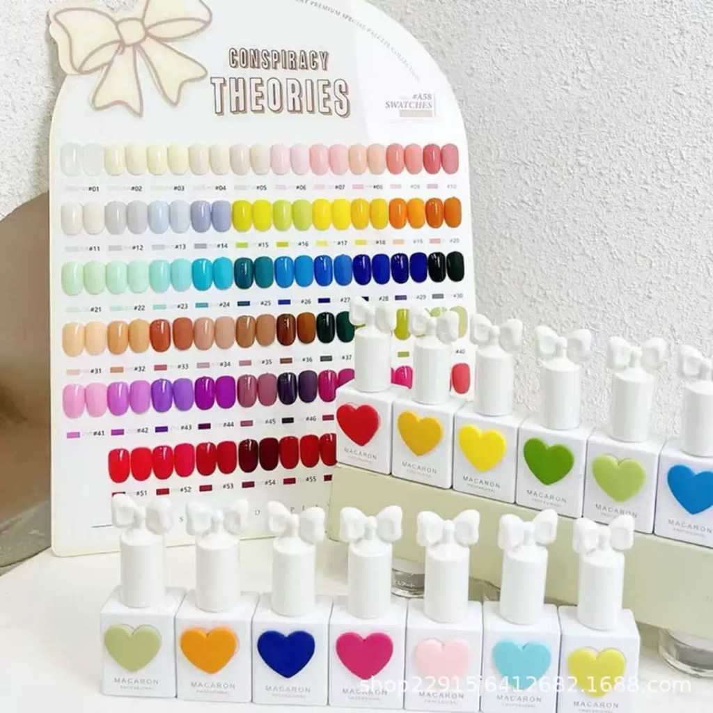 (ร้านไทย)สีเจลแยกเบอร์ Macaron เบอร์1-58 สีเจลทาเล็บ
