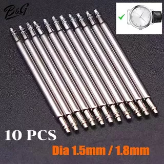 (พร้อมส่ง) 10 ชิ้น สปริงบาร์สายนาฬิกา สลักสายนาฬิกา สำหรับยึดสายนาฬิกากับตัวเรือน Spring bar 1.5 mm และ 1.8 mm.