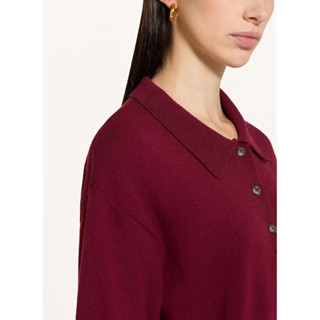 ZARA POLO Shirt เสื้อโปโลสีแดง Burgundy ผ้ายืด ผ้านุ่มมาก ผ้…