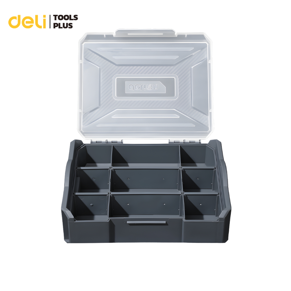Deli กล่องเก็บอะไหล่ กล่องเก็บสกรู ใส่สกรู ใส่อุปกรณ์ จัดเก็บสกรู น็อต สลักเกลียว แบ่งช่อง Tool Box