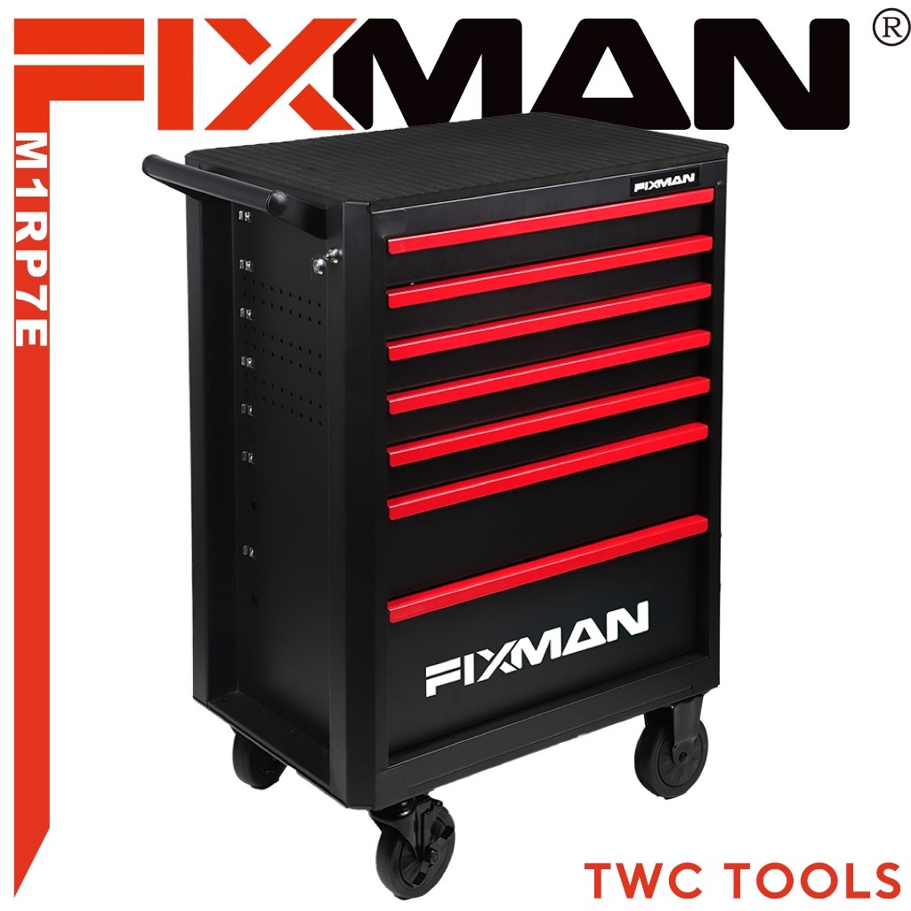 FIXMAN รุ่น M1 ตู้เครื่องมือ 7 ชั้น รถเข็นเครื่องมือช่าง อเนกประสงค์ 7 ลิ้นชัก ล้อใหญ่ แข็งแรง ทนทาน