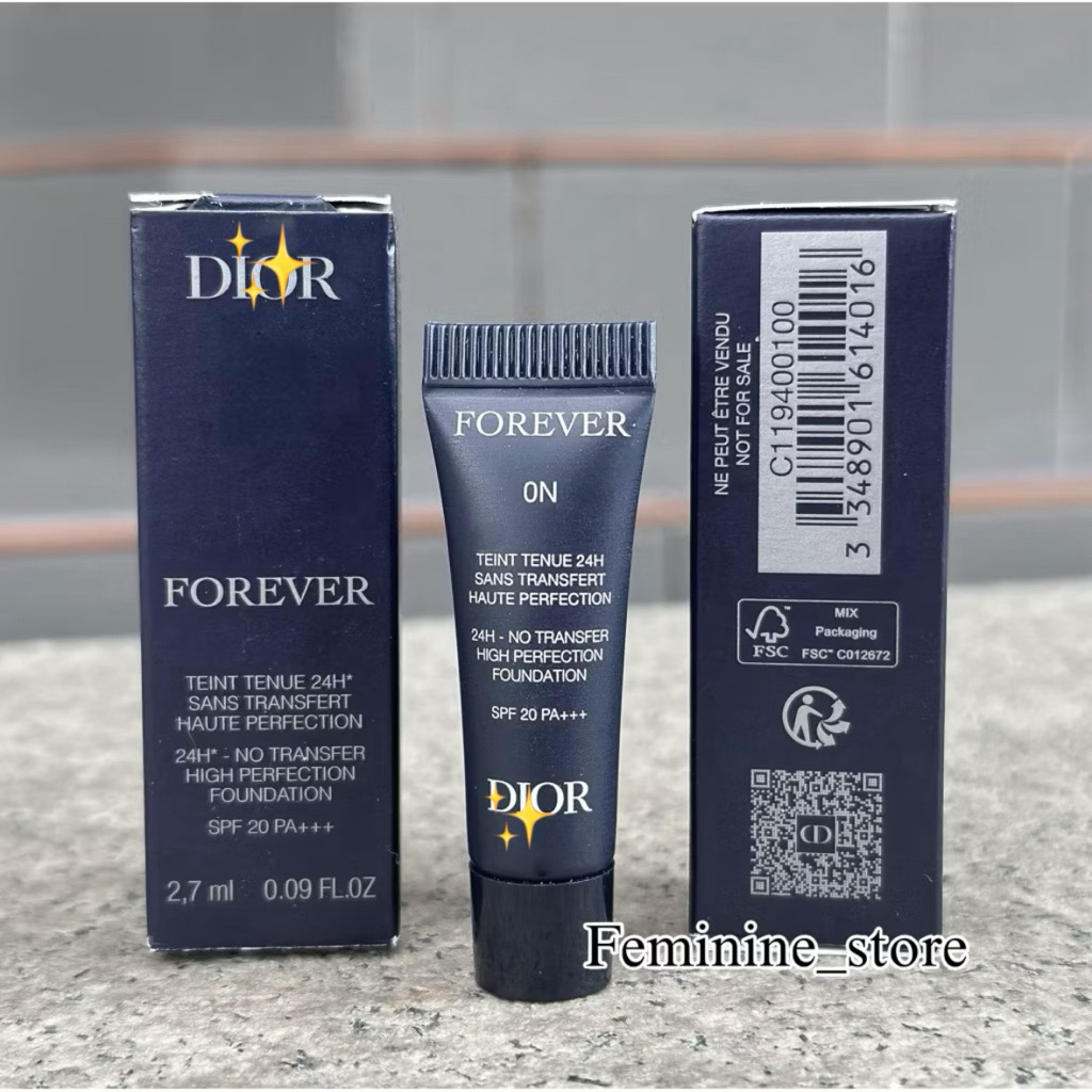 ✨กล่องครบ✨รองพื้น DIOR  Forever 24H Wear Radiant Foundation ขนาดทดลอง2.7ml และ 5ml.