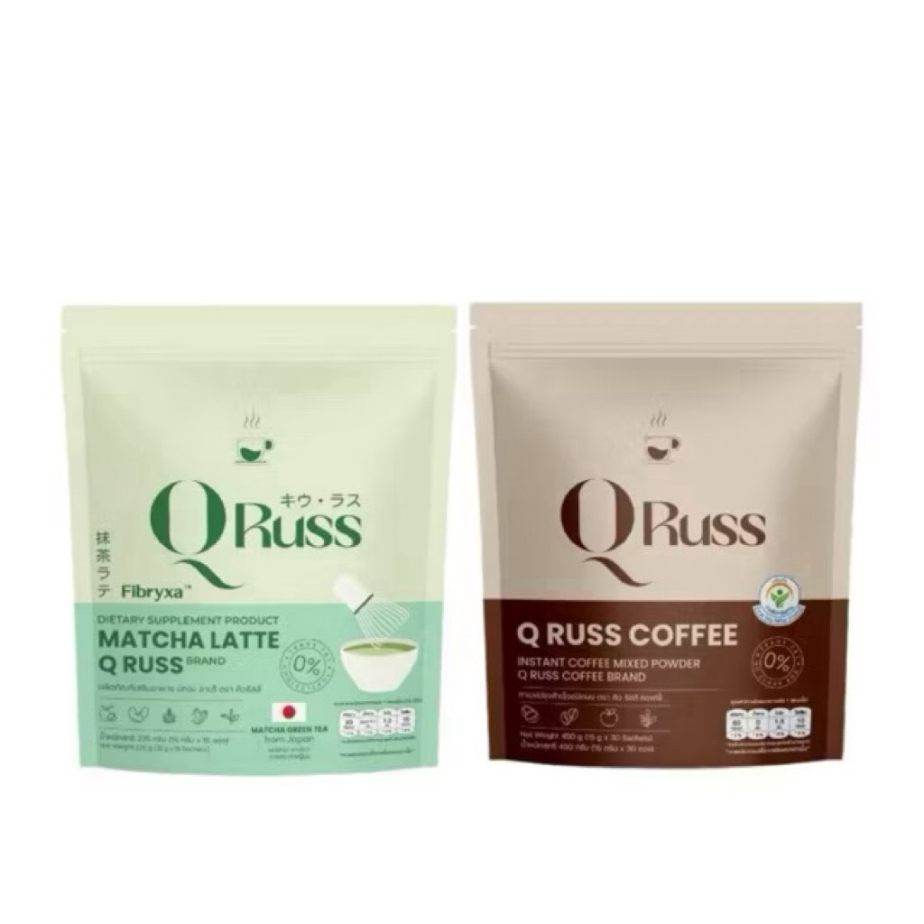 กาแฟ Q Russ Coffee Plus กาแฟ คิวรัสส์ คอฟฟี่ พลัส 1 ห่อบรรจุ 30 ซอง