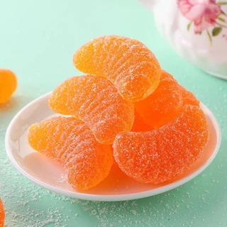 เยลลี่ส้ม รูปกลีบส้ม208g มี32ห่อ/ ขนมข้าวโพด200g มี36ห่อ เยลลี่ข้าวโพด