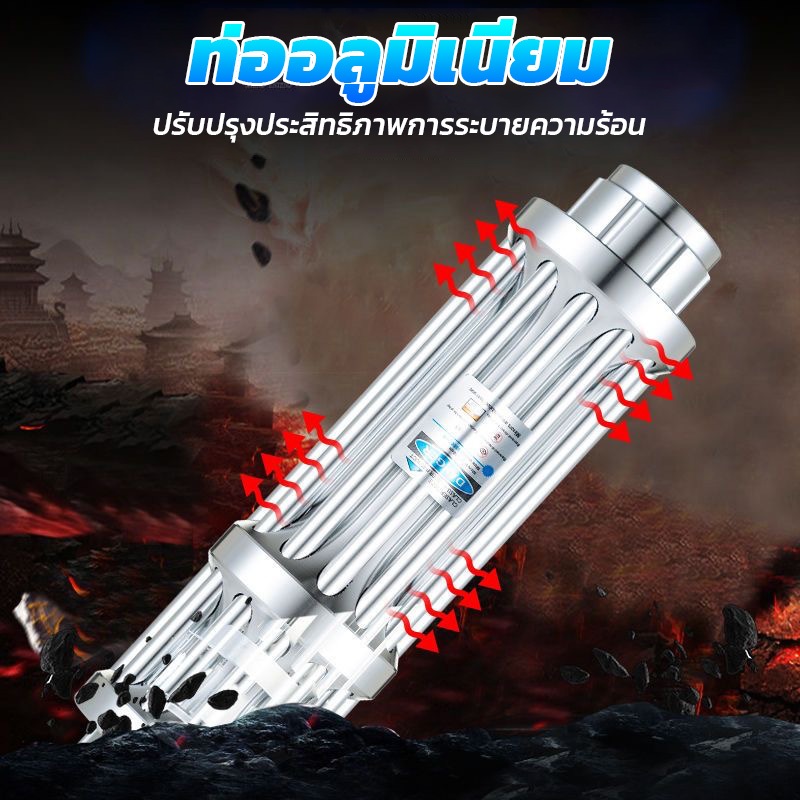 พร้อมส่ง blue laser light เลเซอร์พกพา ปากกาเลเซอร ์ เรเซอร์บลูชาร์จ ไฟฉายเลเซอร ์ high power 50000mW จุดไฟได้ ชาร์จUSB - รูปที่ 2