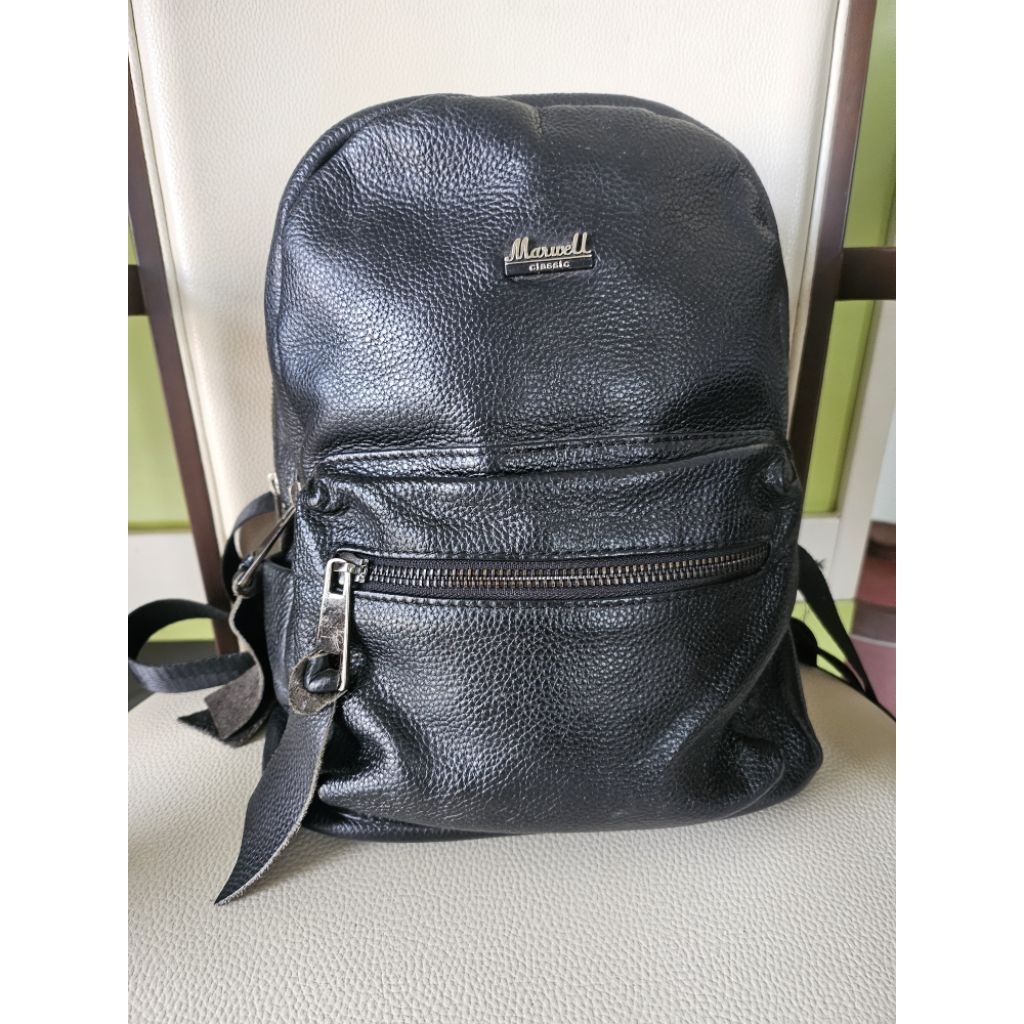 กระเป๋าเป้หนังแท้Marwell