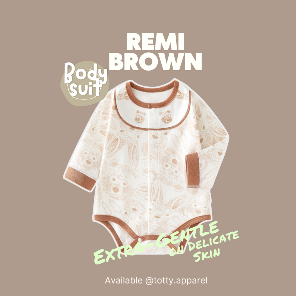 totty.apparal ชุดบอดี้สูทผ้าฝ้ายสำหรับเด็กแรกเกิด 3-6/6-9/9-12 เดือน ลายสัตว์