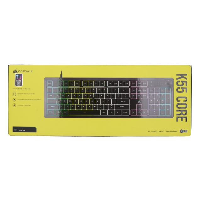 KEYBOARD (คีย์บอร์ด) CORSAIR K55 CORE (BLACK) (RUBBER DOME - RGB - EN/TH) (CH-9226C65-TH)