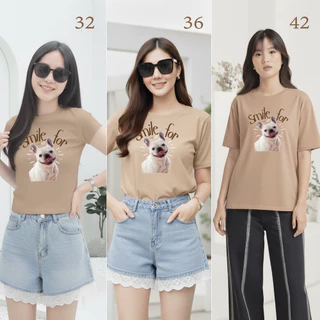 Jarika.shop - เสื้อยืดลาย Catsic love song Happy day แมวมีความสุข( จ273 ) ( งานป้าย.. Jarika )