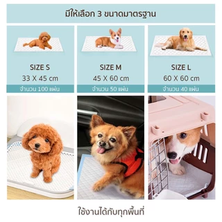 PETLOVE แผ่นรองฉี่ แผ่นรองฉี่สุนัข แผ่นรองฉี่แมว ไม่มีกาวแปะ ช่วยฝึกขับถ่าย ซึมซับได้ดี กักเก็บกลิ่น