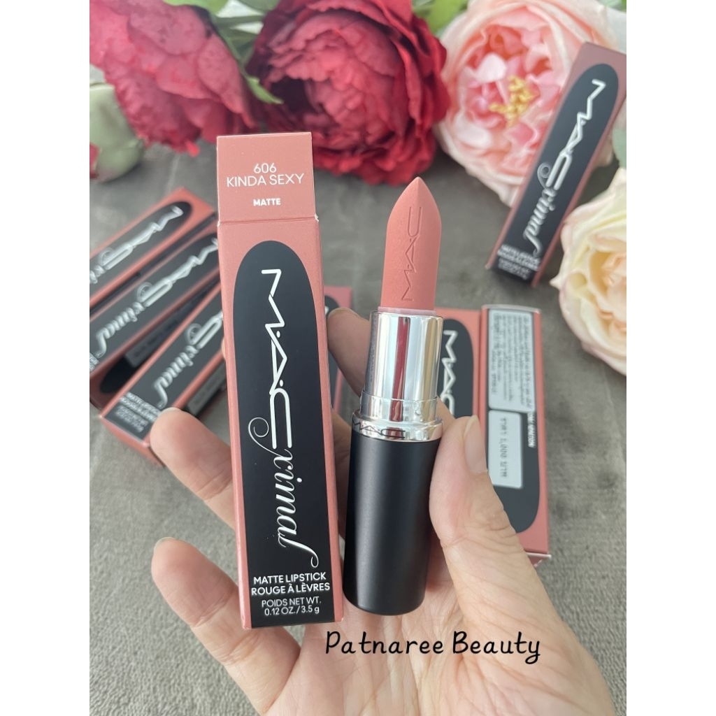 ลิปสติก​ ป้า​ยไทย​💯Mac สี 606 kinda sexy M·A·CXIMAL SILKY MATTE LIPSTICK ส้มพีชสวย