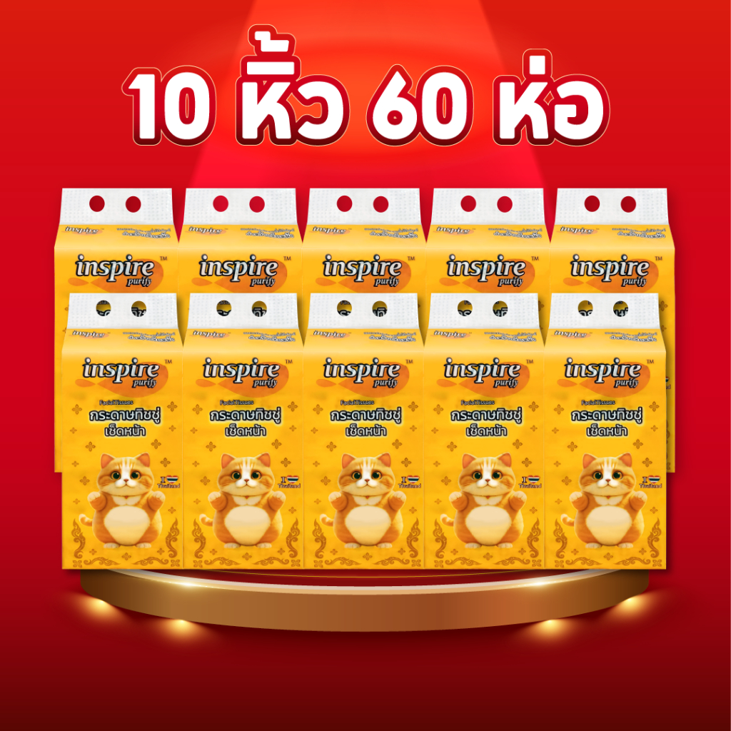 (10 หิ้ว 60 ห่อ) ทิชชู่ยกลัง ทิชชู่ยกแพ็ค กระดาษทิชชู่ หนา 2 ชั้น 240 แผ่น