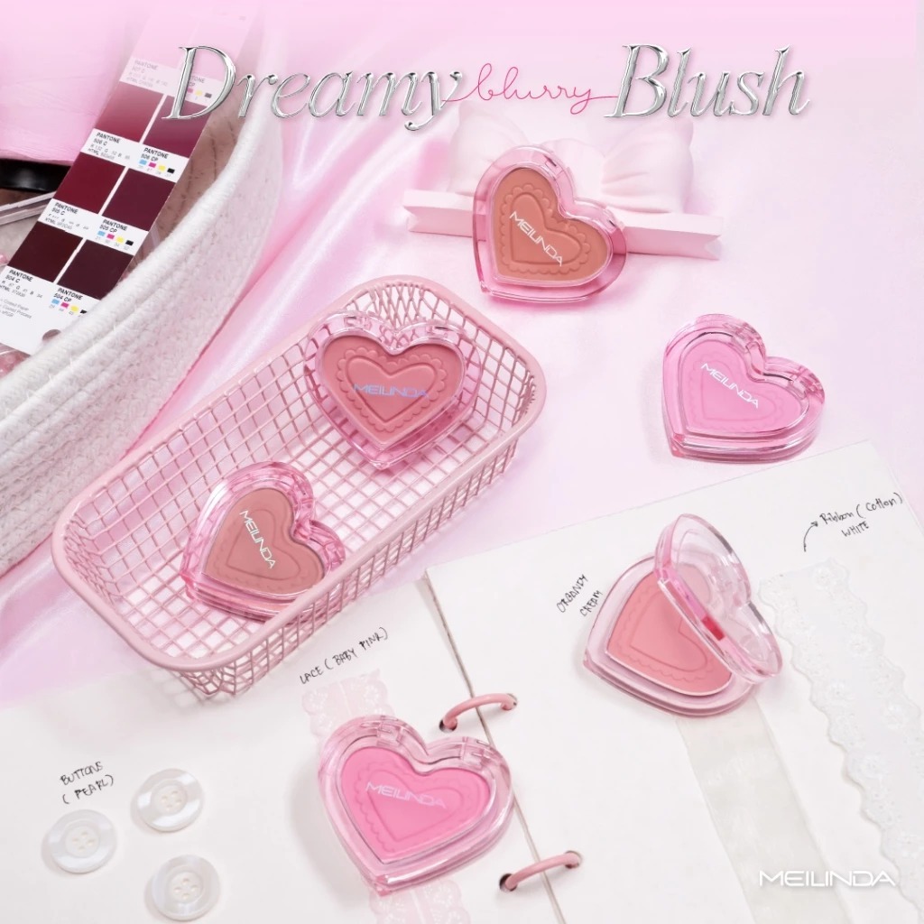 ถูก/แท้/มีไลฟ์ บลัชออน MEILINDA Dreamy Blurry Blush เมลินดา บลัช ปัดแก้ม ทาแก้ม แก้มป๊อป ละมุน สีชัด บางเบา นุ่มลื่น - รูปที่ 3