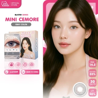 Kitty Kawaii Contact Lens : Mini Cemore Gray (Blister pack) - คอนแทคเลนส์รายเดือน