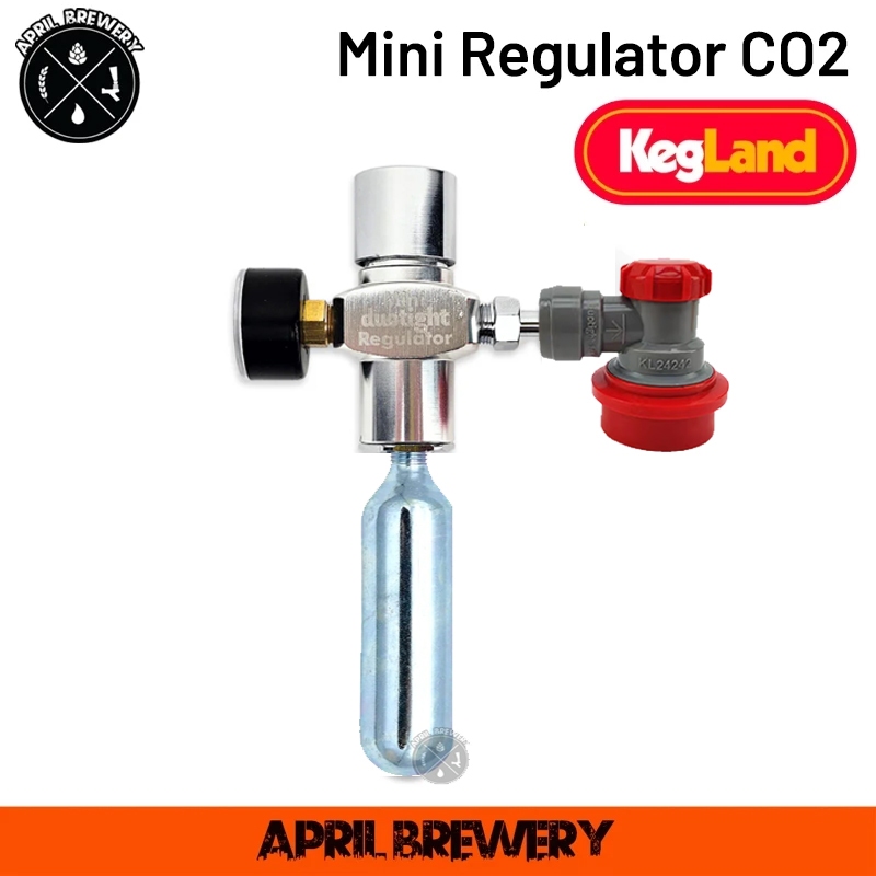 Premium Mini Regulator Charger CO2 Kegland สำหรับ ถัง Keg ควบคุมชุดชาร์จ ก๊าซ + หลอด Co2 16g + Ball 