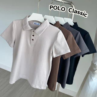 Polo Classic เสื้อยืดโปโลสีพื้น ผ้าคอตตอนยูนิ เกรดพรีเมียม (มี2ไซส์)