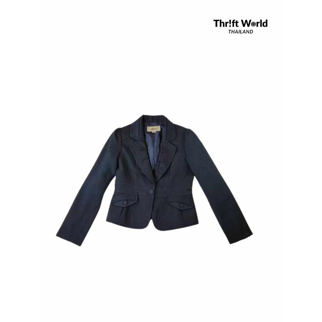 Blazer เบลเซอร์ สูททำงาน ผู้หญิง แขนยาว สีดำ มือสอง S60