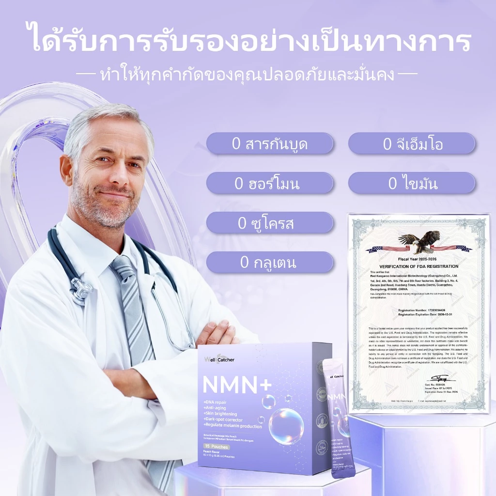 Wellcatcher NMNREV500 ผลิตภัณฑ์เสริมอาหาร thumbnail 8