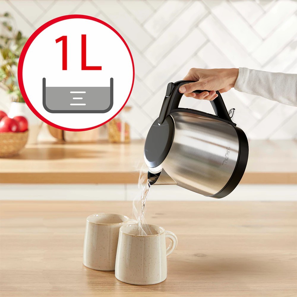 TEFAL กาต้มน้ำไฟฟ้า รุ่น Subito KO5S2DE0 ความจุ 1 ลิตร กำลังไฟ 2400W ตัวเครื่องสแตนเลสสตีลเงางาม