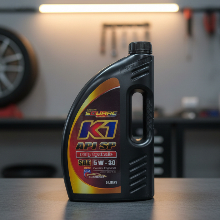 น้ำมันเครื่องสังเคราะห์เเท้ 100 % SQUARE OIL K1 API SP 5W-30