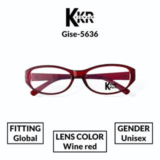 KKR EYEWEAR | เลนส์กันแดด&กรองแสงสีฟ้า ค่าสายตาปกติสำเร็จรูป ค่าสายตาสั้น/ยาวเลนส์ตัดใหม่ไม่เปลี่ยนสี Gise-KDKS5636