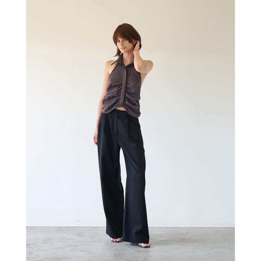 พร้อมส่งสีเทา สีน้ำตาล Patcha.co -  Emerson Classic Trousers - dark grey กางเกงขายาว - PCCB014