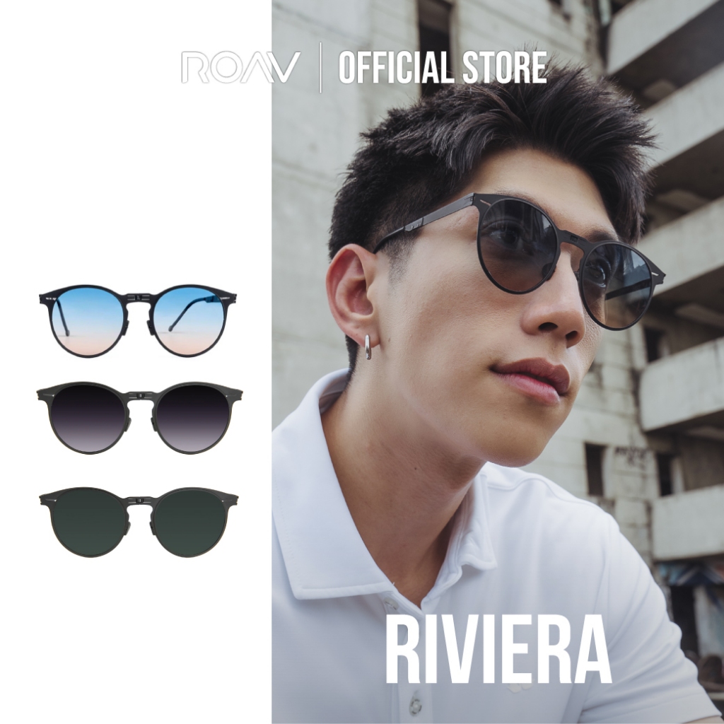 แว่นพับได้ ROAV รุ่น RIVIERA (แว่นกันแดด) เลนส์โพลาไลซ์ ป้องกันรังสี UV