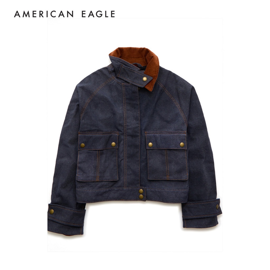 American Eagle Cropped Utility Jacket เสื้อแจ็คเก็ต ผู้หญิง ครอป (NWJA 038-3753-540)