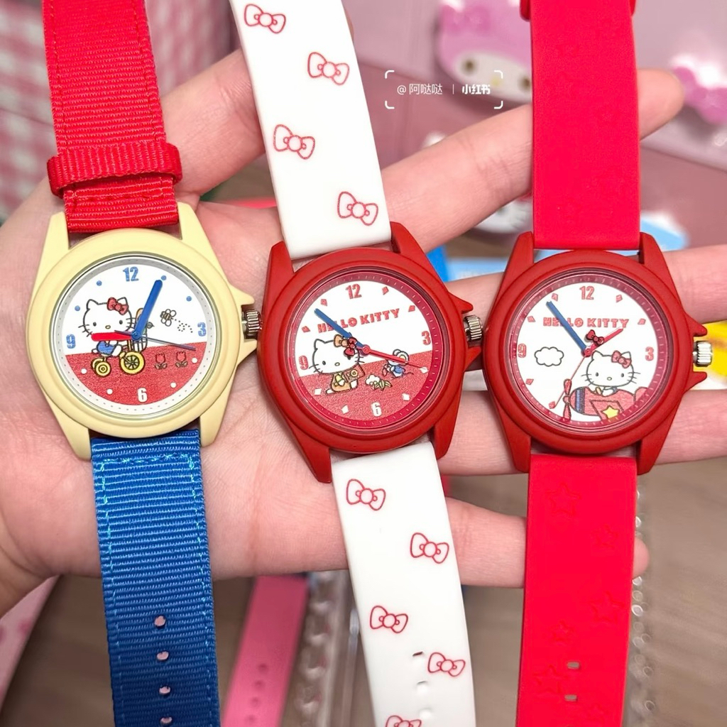 ( ⌚️; พร้อมส่งด่วนในไทย ) นาฬิกาข้อมือ Hello Kitty สาวกคิตตี้ต้องไม่พลาด ! 🍎👀