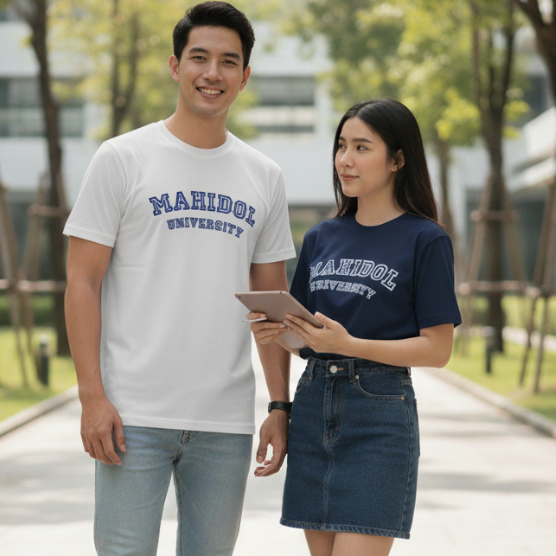 เสื้อยืดMAHIDOL CURVE