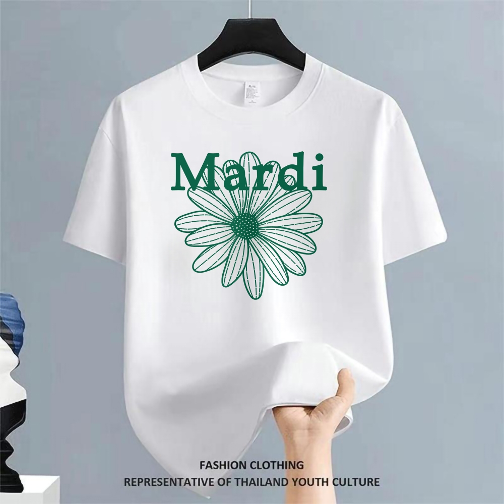 (จัดส่งภายใน 24 ชั่วโมง) เสื้อยืดสีดำ Mardi พิมพ์ลายเท่ ทรงยูนิเซ็กส์ แมทช์ง่ายทุกลุค เนื้อผ้าระบายอากาศดี ใส่สบายทั้งวั