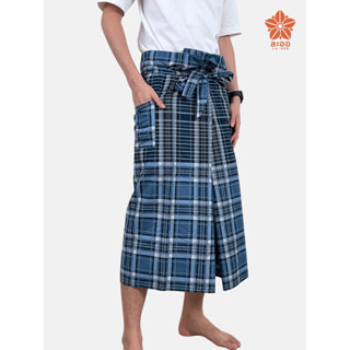 กางเกงเล ขาสั้น 5 ส่วน ลายโสร่งชาย ลายตาราง มีเชือกผูก ผ้านิ…