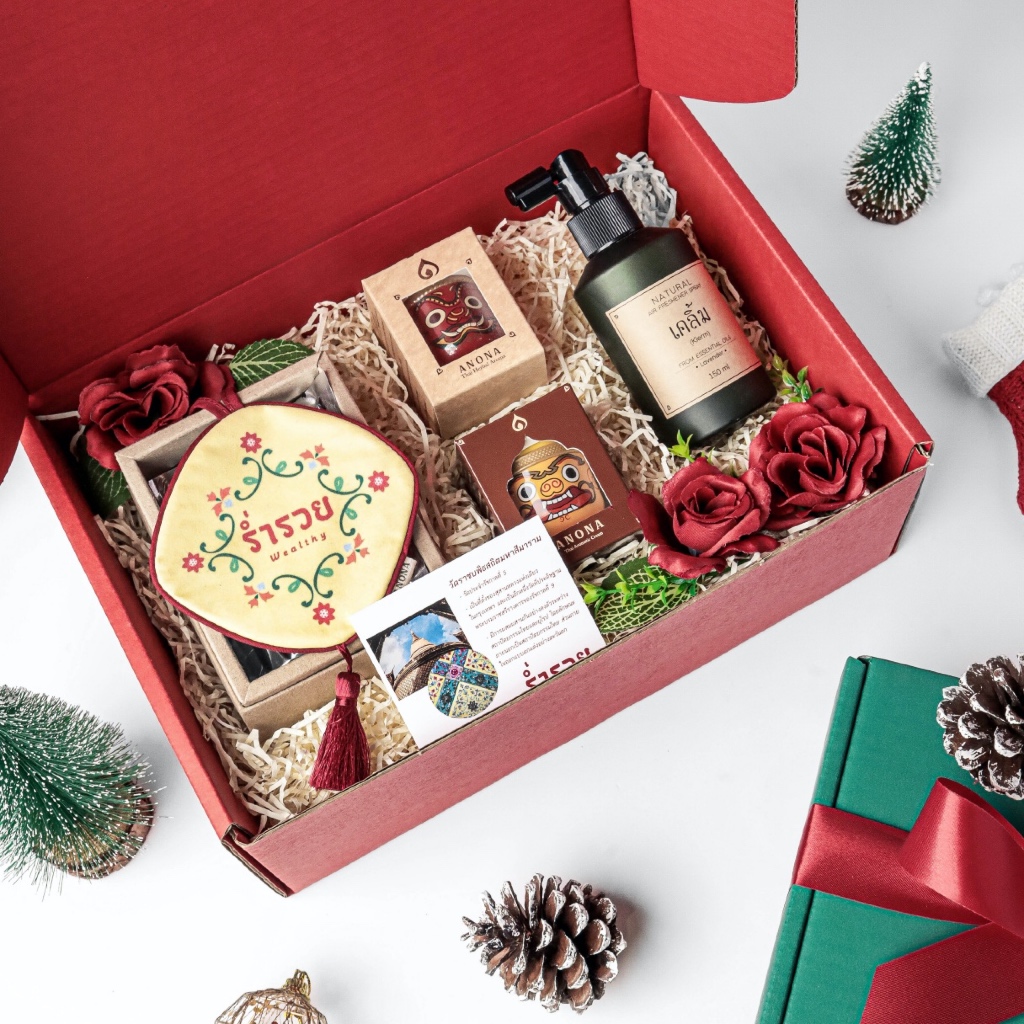 🍒CHERRY CHRISTMAS GIFT SET | เซตของขวัญอโรม่าธีมสีแดง สำหรับเป็นของขวัญอวยพรให้ผู้ใหญ่