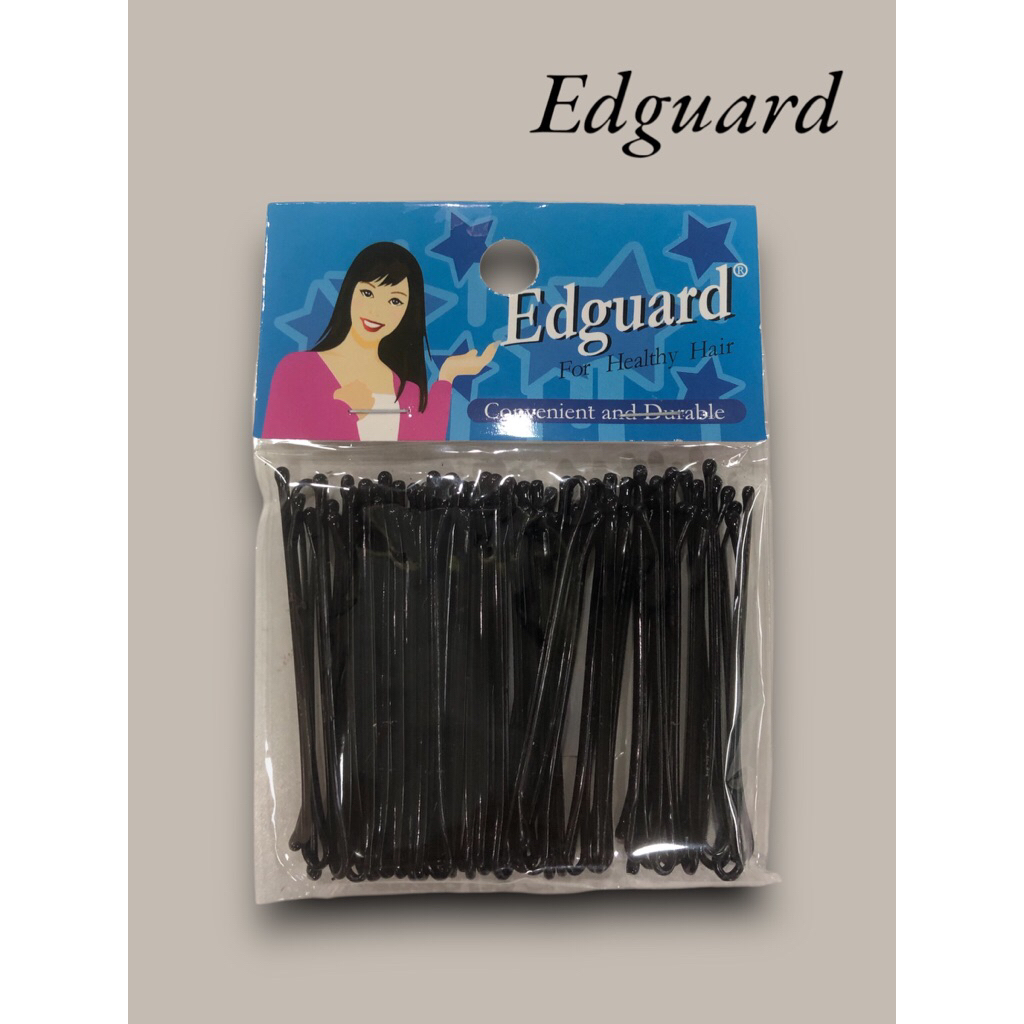 กิ๊บดำ หัวหมุด ขนาด 5.5 ซม. ยี่ห้อ Edguard สำหรับล็อคผมให้อยู่ทรง ซอง เล็ก