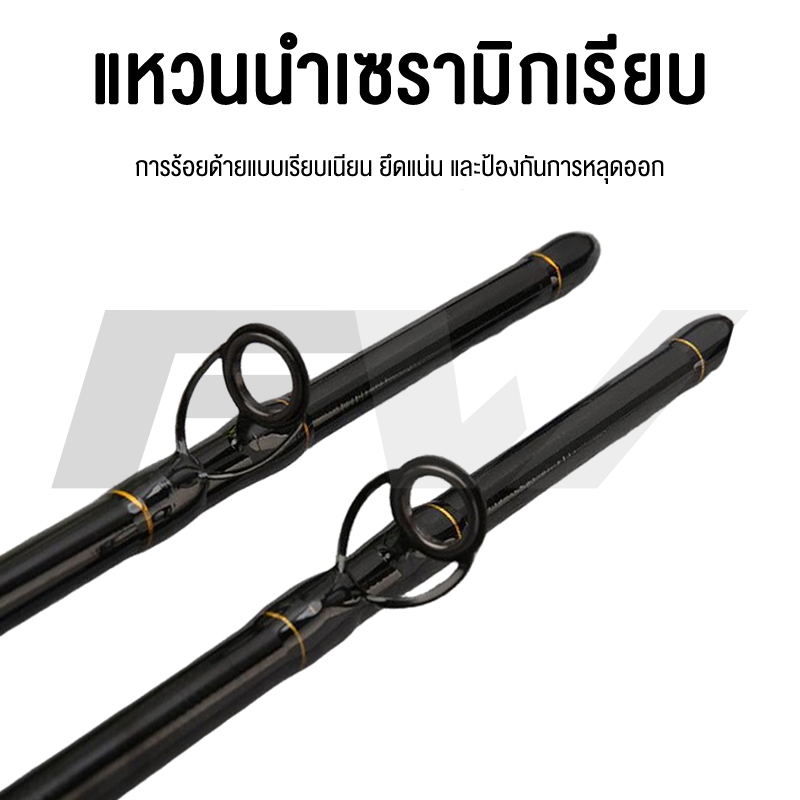 FW คันหน้าดิน 6-10 ฟุต คันเบ็ดอาชิโน่ MH คันสปินนิ่ง คันเบ็ดตกปลา คันไฟเบอร์ผสมกราไฟต์ สปิน คันเบ็ดตกปลา - รูปที่ 2