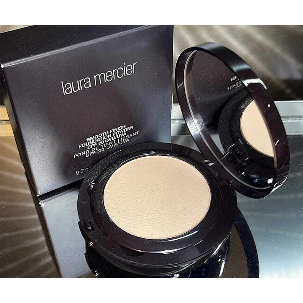 LAURA MERCIER Smooth Finish Foundation Powder 9.2 g. แป้งผสมรองพื้น พร้อมพัฟในตลับ