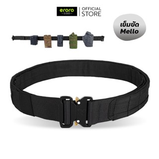 ERORO เข็มขัดไนลอน หัวโลหะ ทนทาน ไม่ต้องเจาะรู สำหรับผู้ชาย-…