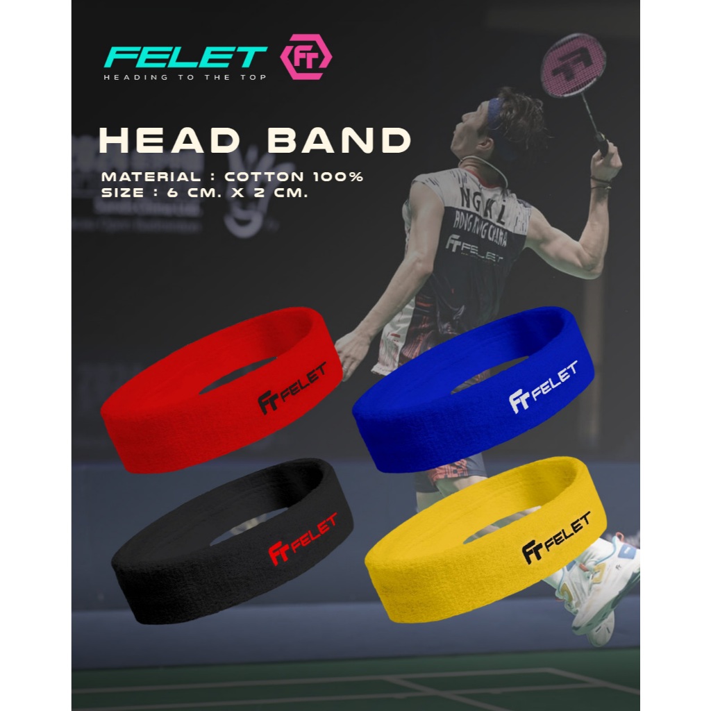 ผ้าคาดศีรษะ ซับเหงือ Felet Headband (สินค้าลิขสิทธิ์แท้ 100%)