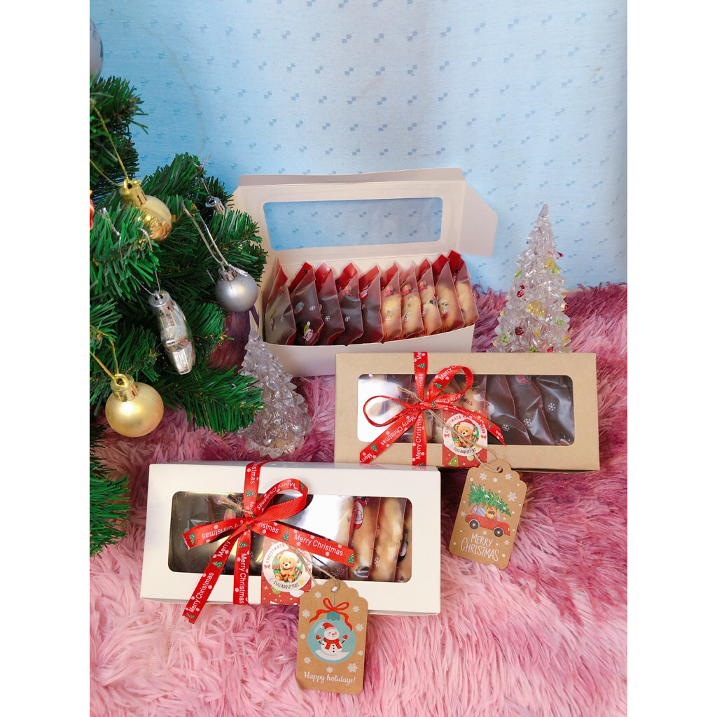 Christmas & NewYear mini set เซตคุ๊กกี้ิ 10 ชิ้น ในกล่องผูกโบว์พร้อมแท็ก