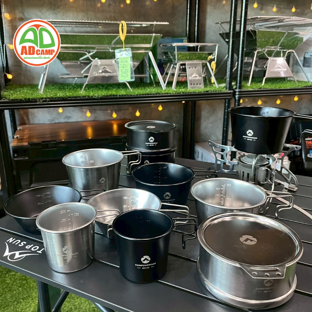 ถ้วยเซียร่า Campingmoon Sierra Cup เกรดสเตนเลส 304 แข็งแรง ทนร้อน พกง่าย สำหรับเดินป่า แคมป์ปิ้ง - รูปที่ 5